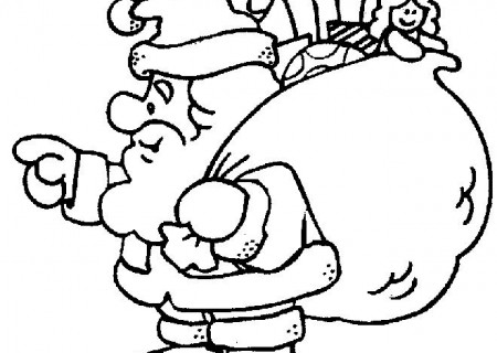 Dibujos de Papa Noel para colorear