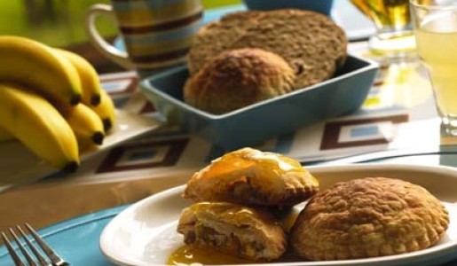 Empanada de plátano con miel de mandarina