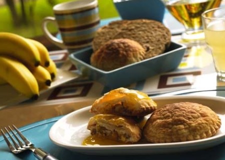 Empanada de plátano con miel de mandarina