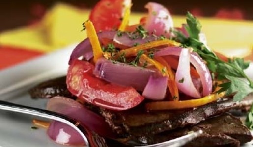 Hígado encebollado a la criolla