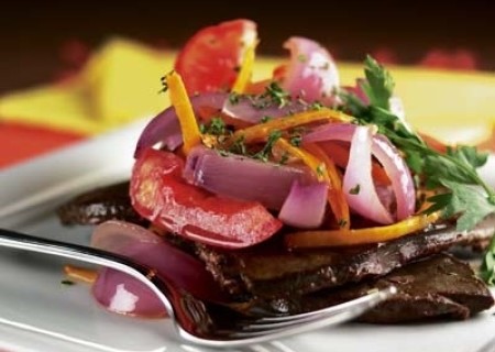 Hígado encebollado a la criolla