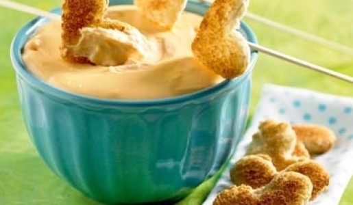 Fondue de queso cheddar