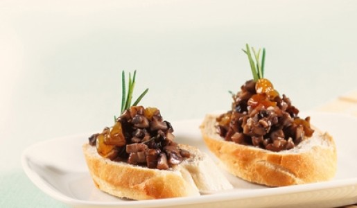 Piqueo de portobello al ajillo