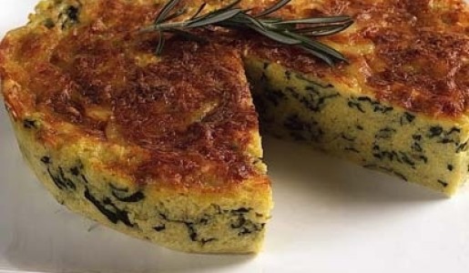 Pastel de acelga y polenta