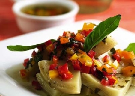 Alcachofas marinadas con ajos