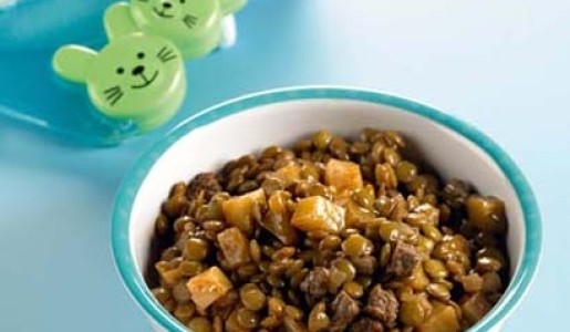 Estofado de carne con lentejas