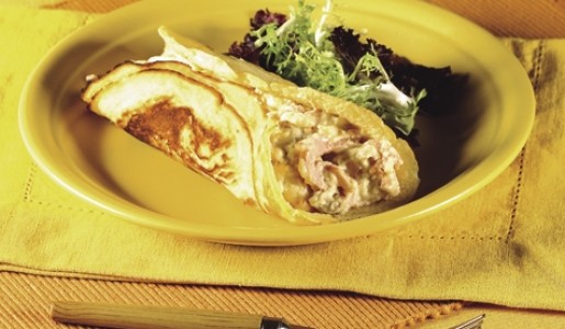 Crepes con champiñones y queso