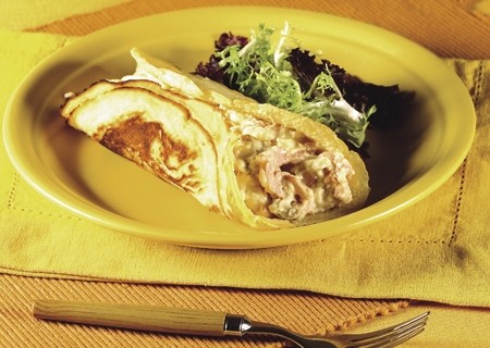 Crepes con champiñones y queso