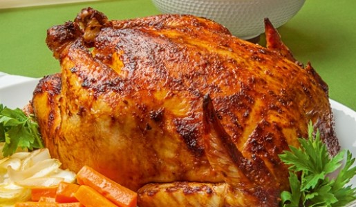 Pavita al horno con pepián de arroz