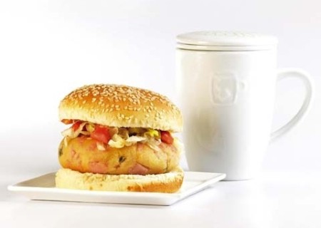 Hamburguesas de jamón en pan de leche