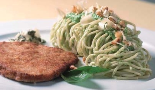 Espaguettis con salsa verde