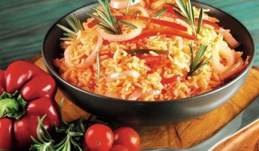 Arroz rojo jugoso