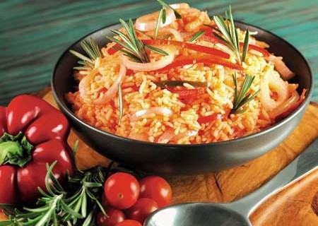 Arroz rojo jugoso