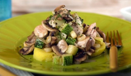 Pollo salteado con verduras