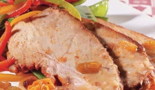 Pierna de lechón con melón