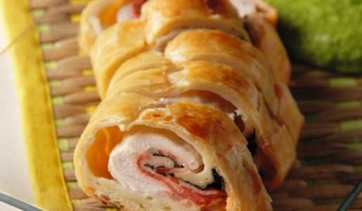 Pechugas enrolladas con masa