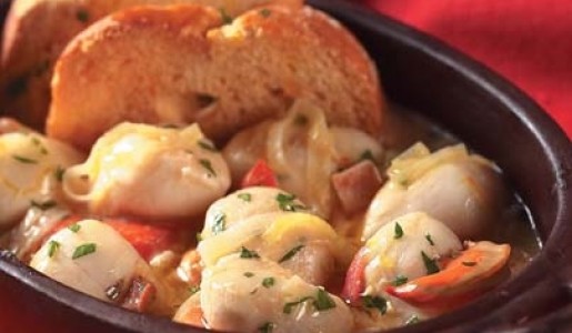 Conchitas sudadas en crema