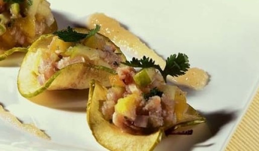 Cangrejo en chips de manzana