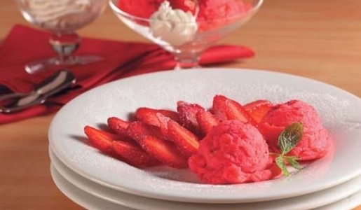 Crema helada de fresas