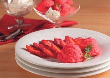 Crema helada de fresas