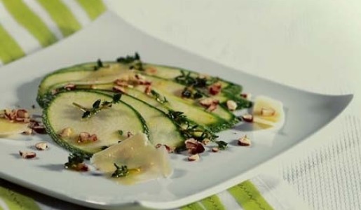 Carpaccio de zapallito italiano