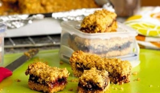 Barras de avena con mermelada de higo