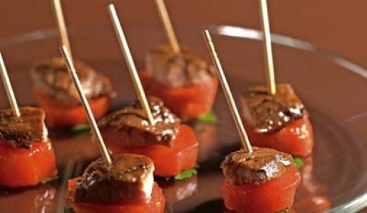 Tapa de camote glaseado y cerdo asado