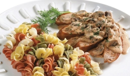 Lomito en salsa de hongos