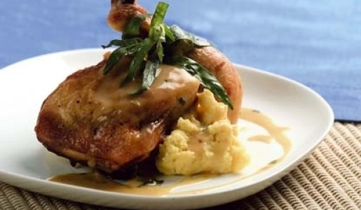 Pollo al horno al estragón