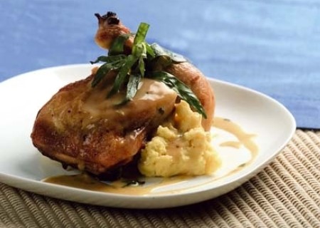 Pollo al horno al estragón