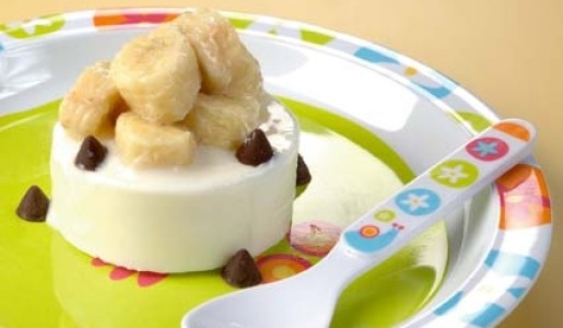 Plátanos tibios y yogur helado