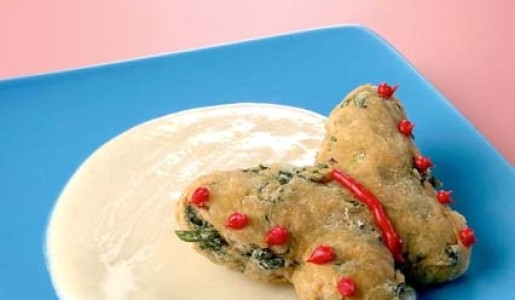 Puré de pallares y torrejitas verdes