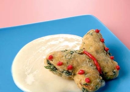 Puré de pallares y torrejitas verdes