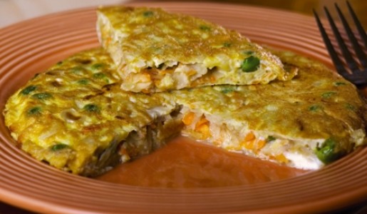 Tortilla de papa y verduras