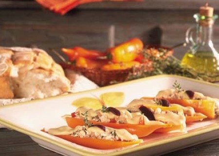 Ajíes rellenos con pichón