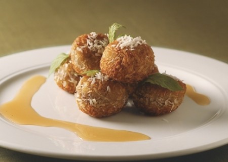 Buñuelos con miel de té
