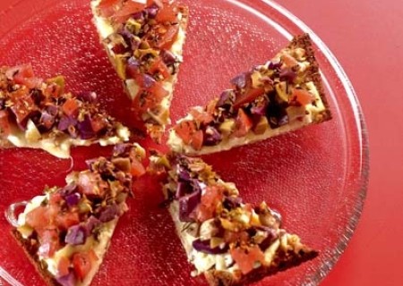 Triángulos de pizza especiada