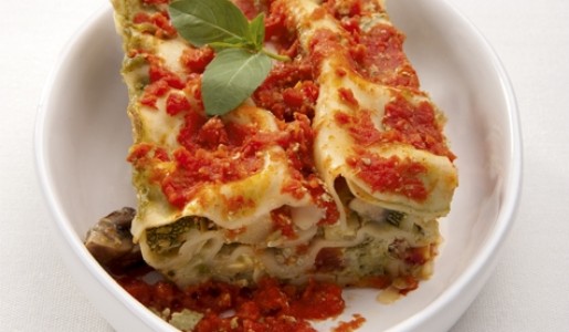 Lasaña de vegetales asados