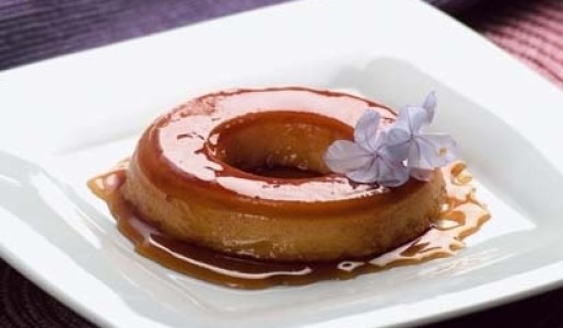 Flan de queso crema y caramelo