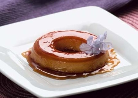 Flan de queso crema y caramelo