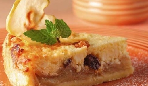 Torta de queso y manzanas