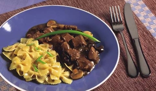 Ragú de lomo de res con hongos