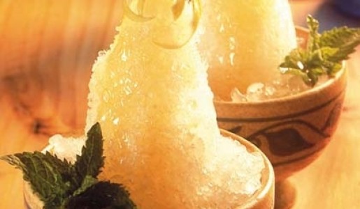 Sorbete de vino blanco dulce