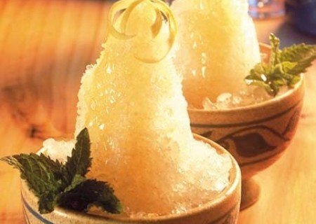 Sorbete de vino blanco dulce