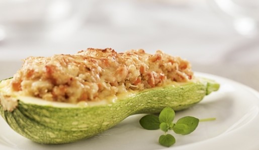 Zapallitos rellenos de quinua y verdura