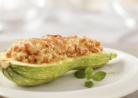 Zapallitos rellenos de quinua y verdura