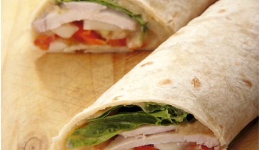 Sándwich de pollo y crema de garbanzos