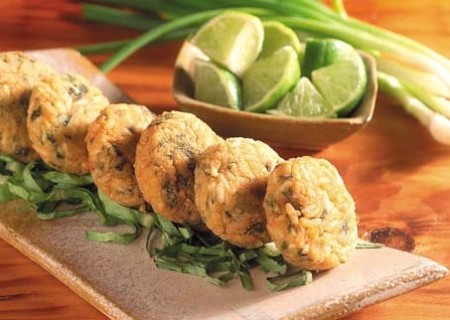 Croquetas de arroz y espinacas