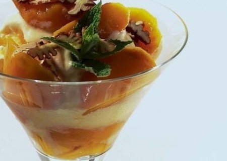 Melocotones acaramelados