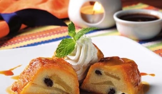 Budín de pan con manzanas